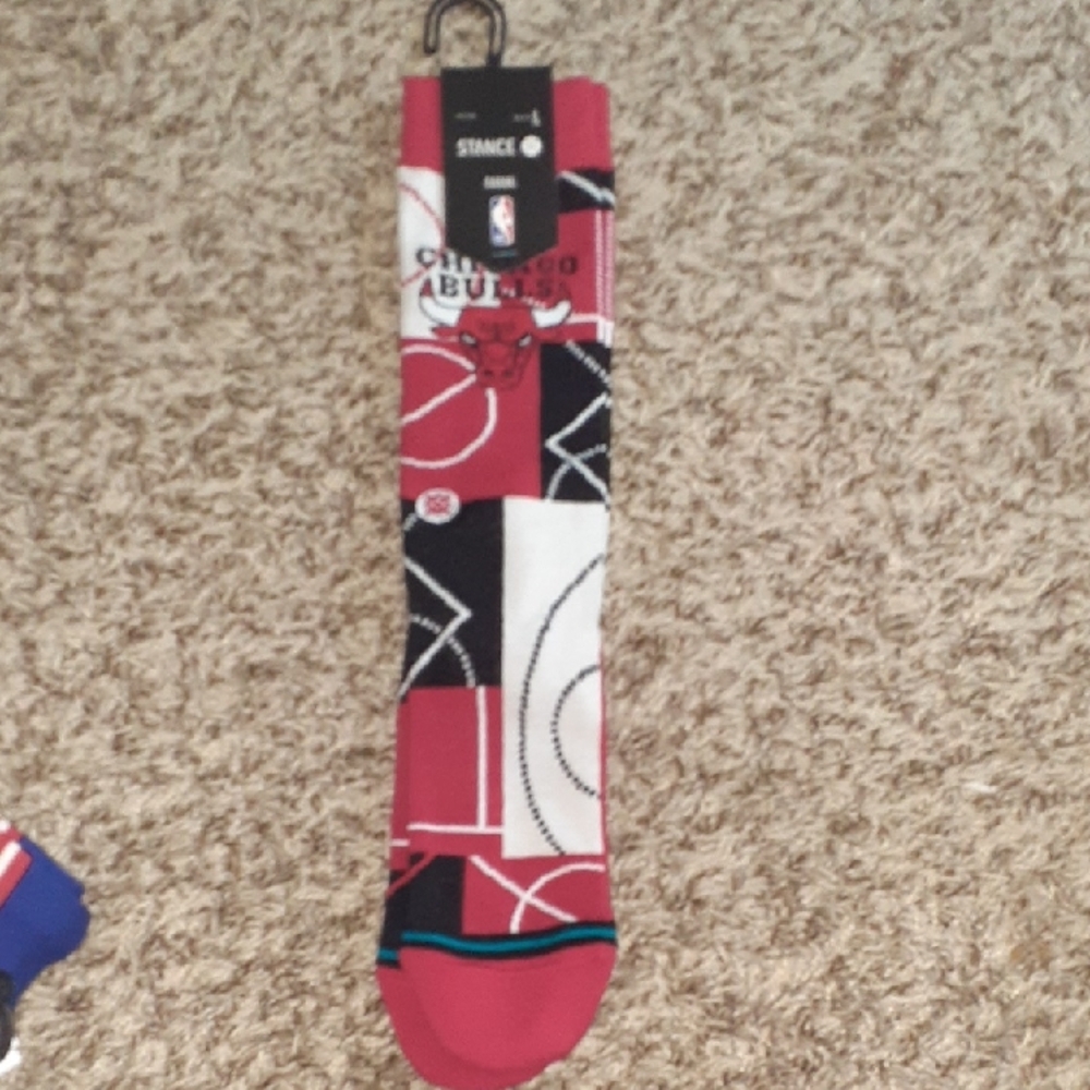 Stance ( Chicago Bulls ) Red and Black Athletic Socks Performance Comfort